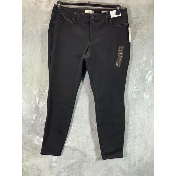 Jessica Simpson Women's Plus Black Mid-Rise Kiss Me Super-Skinny Jeans SZ 18W - Picture 1 of 11